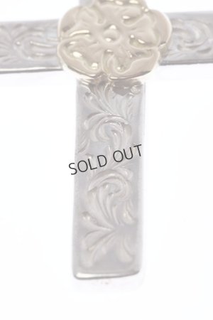 画像6: {SOLD}Taro Washimi タロウ ワシミ 鷲見太郎 mini arabesque cross pendant / S K18 flower metal{-BCS}