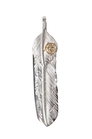 画像1: Taro Washimi タロウ ワシミ 鷲見太郎 L arabesque flight feather 01{-BFS}