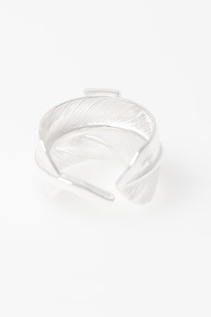 画像2:   Taro Washimi タロウ ワシミ 鷲見太郎 L arabesque flight feather 01 ring {-BFS}  :WT20260407-50-19 