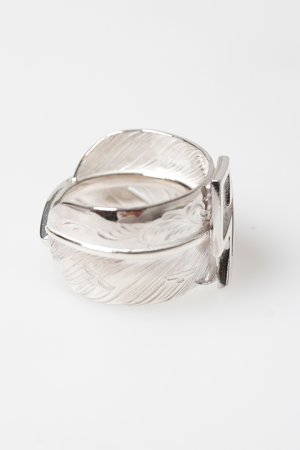 画像3: Taro Washimi タロウ ワシミ 鷲見太郎 L arabesque flight feather 01 ring{-BFS}