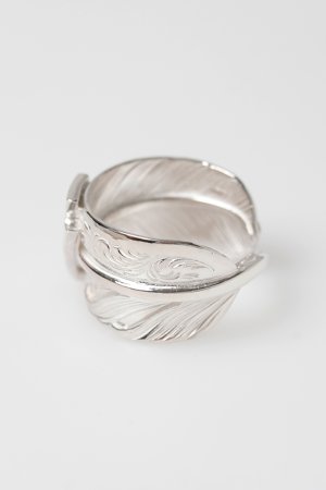 画像4: Taro Washimi タロウ ワシミ 鷲見太郎 L arabesque flight feather 01 ring{-BFS}