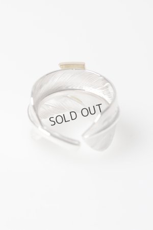 画像2: Taro Washimi タロウ ワシミ 鷲見太郎 L arabesque flight feather 01 ring{-BFS}