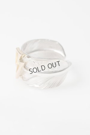 画像6: Taro Washimi タロウ ワシミ 鷲見太郎 L arabesque flight feather 01 ring{-BFS}