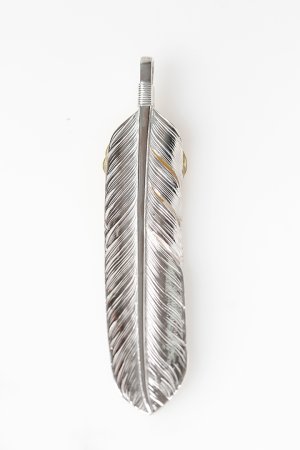 画像2: Taro Washimi タロウ ワシミ 鷲見太郎 L arabesque flight feather 02{-BFS}