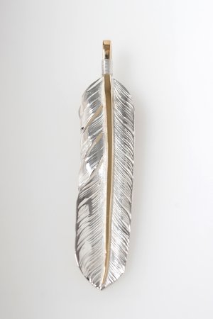 画像2: Taro Washimi タロウ ワシミ 鷲見太郎 L arabesque flight feather  K18 core 01{-BFS}