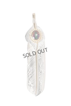 画像1: Taro Washimi タロウ ワシミ 鷲見太郎 L arabesque flight feather  K18 core 02{-BFS}