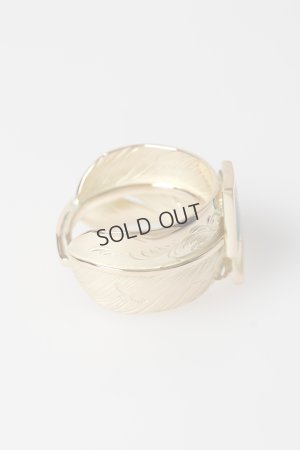 画像3: Taro Washimi タロウ ワシミ 鷲見太郎 18K L arabesque flight feather K18 thunder opal{-BFS}