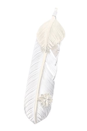 画像5:  {SOLD} Taro Washimi × TRAVIS WALKER（タロウ ワシミ × トラヴィスワーカー） L feather × heart feather × Small Valor Cross {-BJS}  :WTW-06-F 