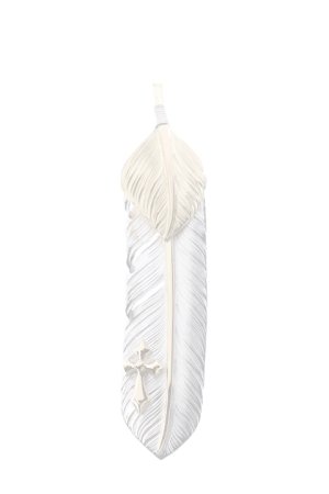 画像1:  {SOLD} Taro Washimi × TRAVIS WALKER（タロウ ワシミ × トラヴィスワーカー） L feather × heart feather × Small Arrow Cross {-BJS}  :WTW-07-F 