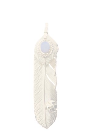 画像1:  {SOLD} Taro Washimi × TRAVIS WALKER（タロウ ワシミ × トラヴィスワーカー） L feather × heart feather × opal × Small Malibu Cross {-BJS}  :WTW-11-F 