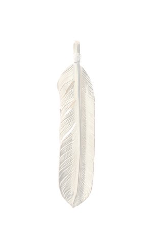 画像2:  {SOLD} Taro Washimi × TRAVIS WALKER（タロウ ワシミ × トラヴィスワーカー） L feather × heart feather × opal × Small Malibu Cross {-BJS}  :WTW-11-F 