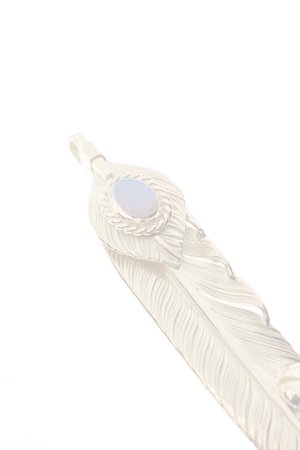 画像4:  {SOLD} Taro Washimi × TRAVIS WALKER（タロウ ワシミ × トラヴィスワーカー） L feather × heart feather × opal × Small Malibu Cross {-BJS}  :WTW-11-F 