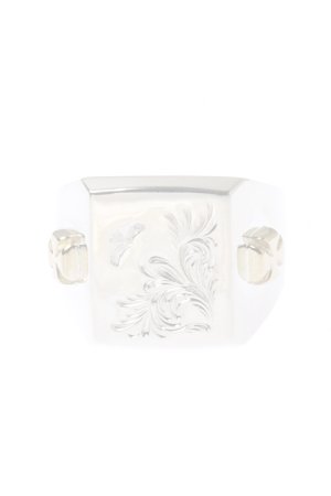 画像1:   Taro Washimi × TRAVIS WALKER（タロウ ワシミ × トラヴィスワーカー） Canvas Ring w/Arabesque Design {-BJS}  :WTW-RING-17 