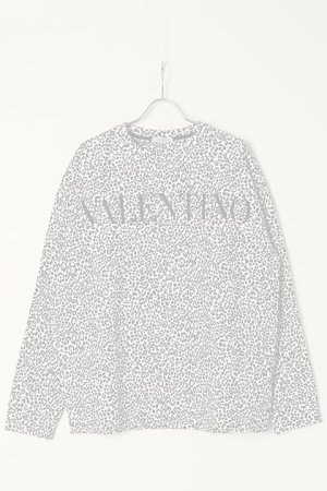 画像1:   Valentino ヴァレンティノ クルーネックスウェットシャツ コットン VALENTINO&アニマリエプリント {-BAA}  :WV0MF18W7VSY56 