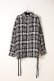 画像1: {SOLD}FAITH CONNEXION フェイスコネクション LACED TWEED OVERSHIRT{X1803T00514-BLKWHT-AIA} (1)