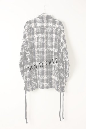 画像2: {SOLD}FAITH CONNEXION フェイスコネクション LACED TWEED OVERSHIRT{X1803T00514-BLKWHT-AIA}