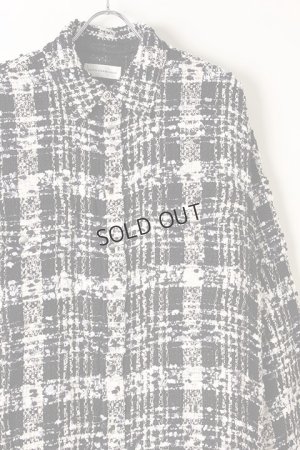 画像3: {SOLD}FAITH CONNEXION フェイスコネクション LACED TWEED OVERSHIRT{X1803T00514-BLKWHT-AIA}