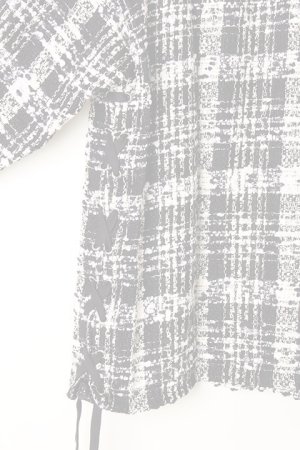 画像5:   FAITH CONNEXION フェイスコネクション LACED TWEED OVERSHIRT{X1803T00514-BLKWHT-AIA}