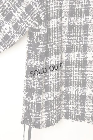 画像5: {SOLD}FAITH CONNEXION フェイスコネクション LACED TWEED OVERSHIRT{X1803T00514-BLKWHT-AIA}