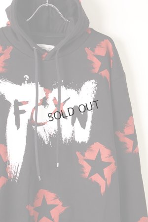 画像3: {SOLD}FAITH CONNEXION フェイスコネクション BLACK COTTON PAINTED HOODIE{X3360JFCXN4-BLK-AIA}