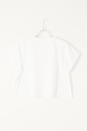 画像5:   BALMAIN バルマン BF2 CROPPED SS BALMAIN FLOCK DETAIL T-SHIRT{XF0EE005BB01-GAB-BBS}