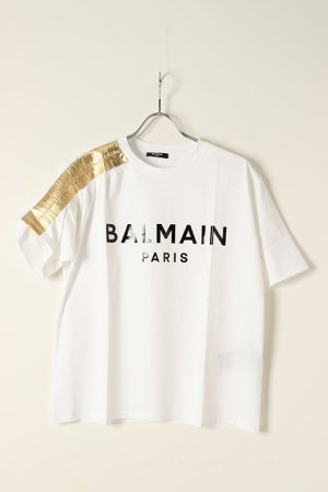 画像1: 【 30%OFF セール｜86,900円→60,830円】 BALMAIN バルマン BF2 SHOULDER GOLD TAPE BALMAIN TS{XF0EG020BB43-GAB-BBS}