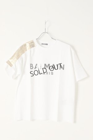 画像1: BALMAIN バルマン BF2 SHOULDER GOLD TAPE BALMAIN TS{XF0EG020BB43-GAB-BBS}