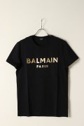 BALMAIN バルマン BH2 T-SHIRTS C-F FOIL-LOGO{XH0EF000BB29-EAD-BBS}