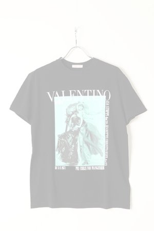 画像1:   Valentino ヴァレンティノ アーカイブ 1971 プリント コットン クルーネックTシャツ  {XV0MG10V8H4-0RF-BBS}  :XV0MG10V8H40RF 