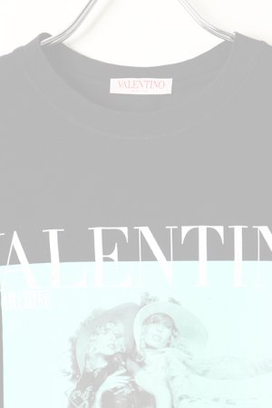画像2:   Valentino ヴァレンティノ アーカイブ 1971 プリント コットン クルーネックTシャツ  {XV0MG10V8H4-0RF-BBS}  :XV0MG10V8H40RF 