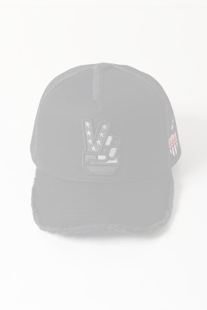 画像2:  {SOLD} YOSHINORI KOTAKE DESIGN ヨシノリコタケ メッシュキャップ YK3DE-PEACE BLK BLK BLK/SIL {-BES}  :YK-BES-06-F 