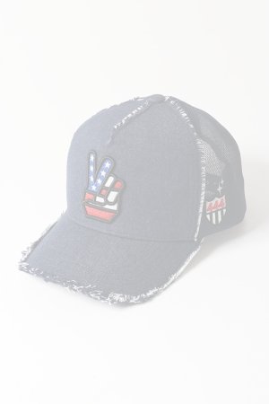 画像1:   YOSHINORI KOTAKE DESIGN ヨシノリコタケ メッシュキャップ YK3DE-PEACE DNM NVY BLK/WHT {-BES}  :YK-BES-07-F 