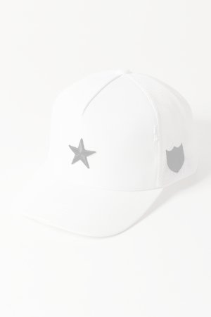 画像1:   YOSHINORI KOTAKE DESIGN ヨシノリコタケ メッシュキャップ YK3D-☆-D WHT WHT BLK {-BES}  :YK-BES-09-F 