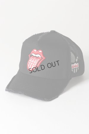画像1: {SOLD}YOSHINORI KOTAKE DESIGN ヨシノリコタケ メッシュキャップ ローリングストーンズデザイン YK3DE-RS444 BLK BLK RED/WHT THE ROLLING STONES{-BES}