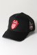 画像1: YOSHINORI KOTAKE DESIGN ヨシノリコタケ メッシュキャップ ローリングストーンズデザイン YK3DE-RS444 BLK BLK RED/WHT THE ROLLING STONES{-BES} (1)
