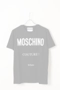   MOSCHINO モスキーノ クチュールプリントコットンTシャツ{ZA07070240-1555-AIS}