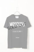 {SOLD}MOSCHINO モスキーノ クチュールプリントコットンTシャツ{ZA07070240-1555-AIS}