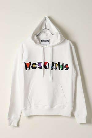 画像1: MOSCHINO モスキーノ SWEAT HOODIE{ZPJ17052027-1001WHT-BAS}