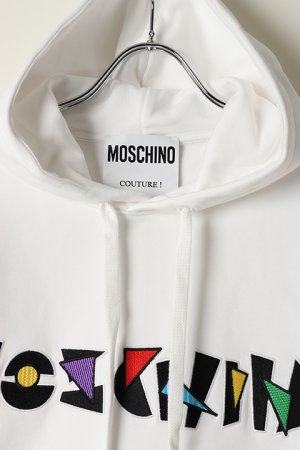 画像2: MOSCHINO モスキーノ SWEAT HOODIE{ZPJ17052027-1001WHT-BAS}