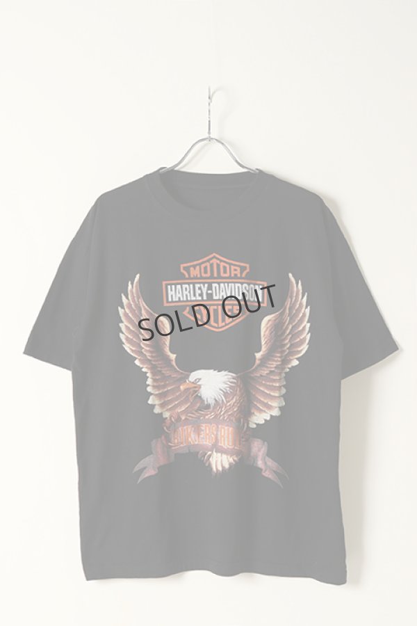 画像1: {SOLD}Vintage HARLEY DAVIDSON BIKERS RULES EAGLE DOUBLESIDE TEE{-BAA} (1)