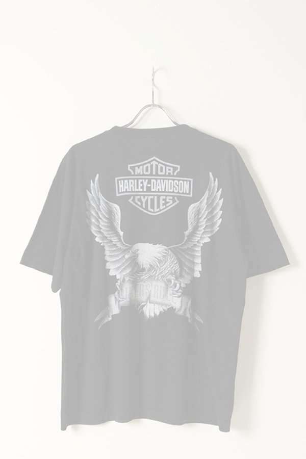 画像4:  {SOLD} Vintage HARLEY DAVIDSON BIKERS RULES EAGLE DOUBLESIDE TEE{-BAA} (4)