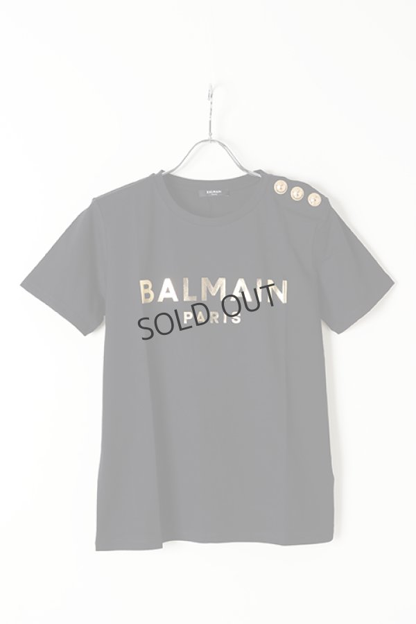 画像1: {SOLD}BALMAIN バルマン BF2 T-SHIRTS 3B METALLIC LOGO{0101350I414-EAD-BJS} (1)