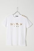 画像1: {SOLD}BALMAIN バルマン BF2 T-SHIRTS 3B METALLIC LOGO{0101350I414-GAD-BJS} (1)