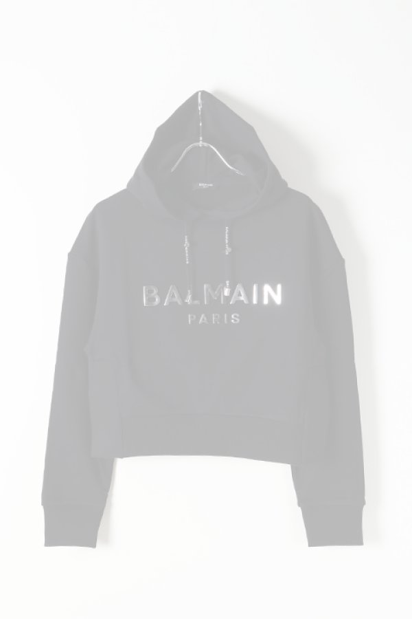 画像1:   BALMAIN バルマン BF2 C&S HOODIE SHORT LOGO{0103792I419-EAC-BJS} (1)