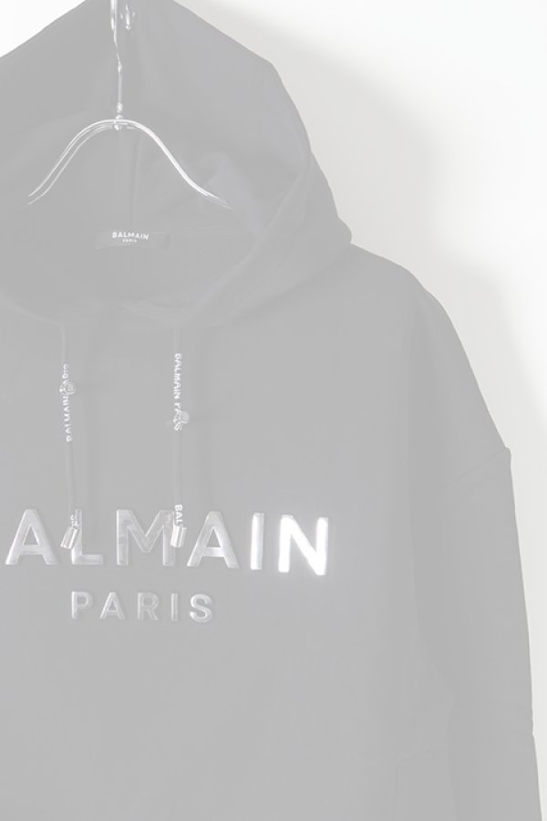 画像2:   BALMAIN バルマン BF2 C&S HOODIE SHORT LOGO{0103792I419-EAC-BJS} (2)
