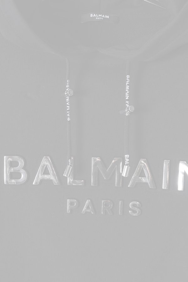 画像4:   BALMAIN バルマン BF2 C&S HOODIE SHORT LOGO{0103792I419-EAC-BJS} (4)