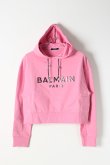 画像1: {SOLD}BALMAIN バルマン BF2 C&S HOODIE SHORT LOGO{0103792I419-OAT-BJS} (1)