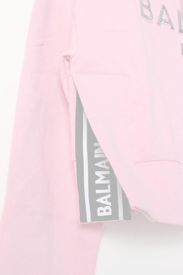 画像2:   BALMAIN バルマン BF2 C&S HOODIE SHORT LOGO{0103792I419-OAT-BJS} (2)