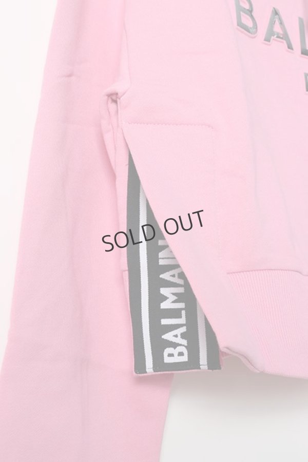 画像2: {SOLD}BALMAIN バルマン BF2 C&S HOODIE SHORT LOGO{0103792I419-OAT-BJS} (2)