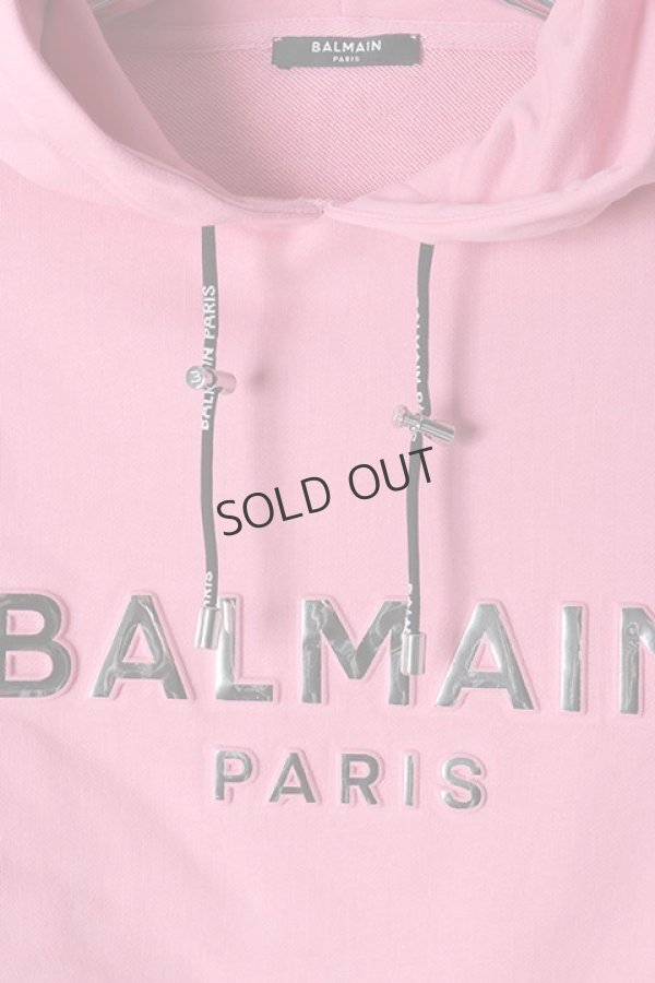 画像3: {SOLD}BALMAIN バルマン BF2 C&S HOODIE SHORT LOGO{0103792I419-OAT-BJS} (3)